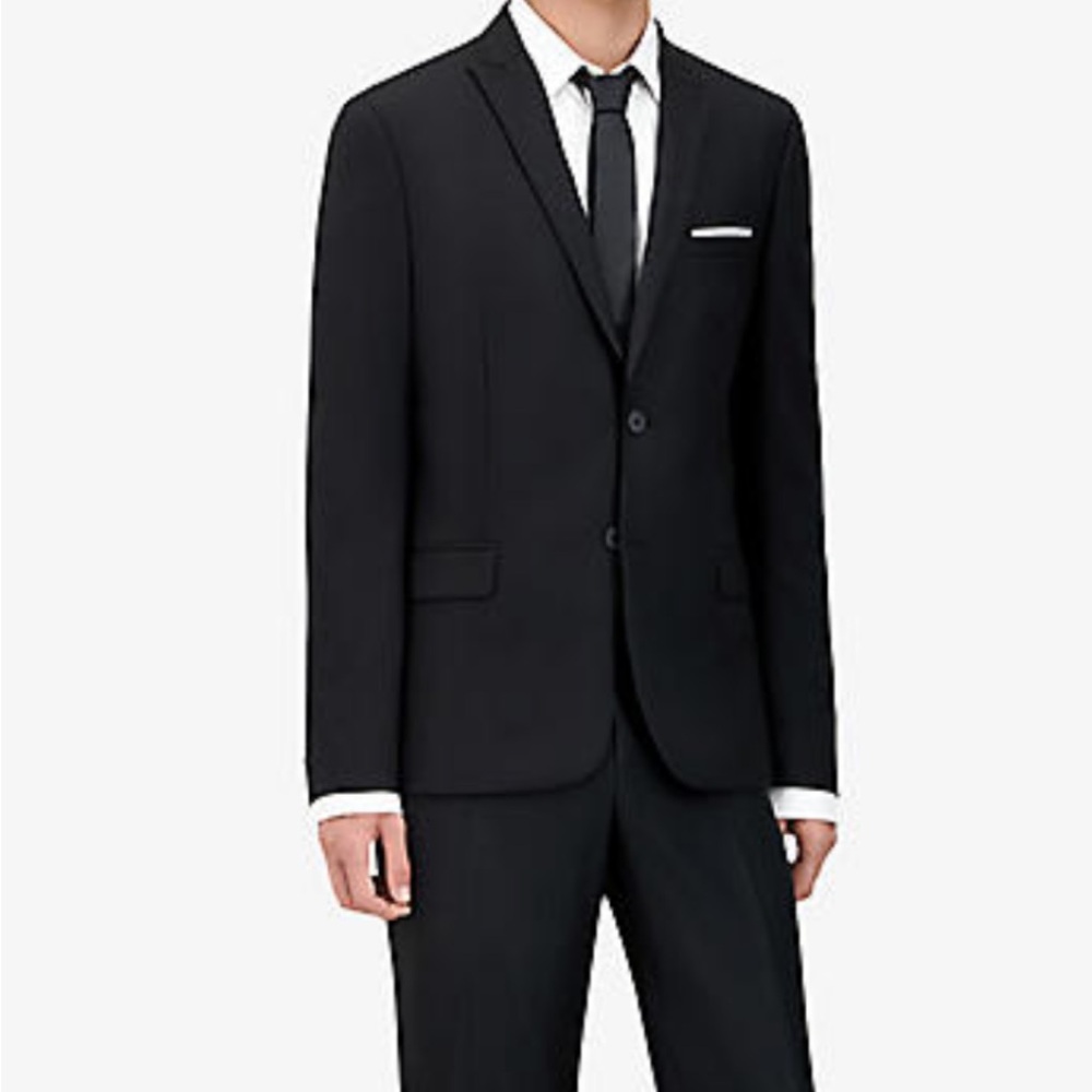 The Kooples Black Modern Fitted Suit